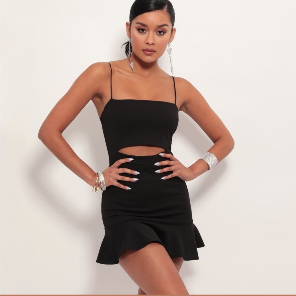 Black mini dress